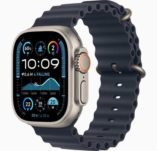 Apple Watch Ultra 2 - Cellular - 49mm - Natural Titanium With Blue Alpine Loop Watch