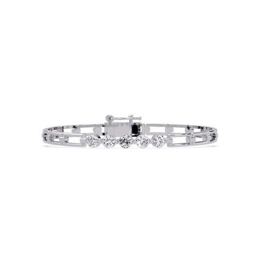 5-Stone Lab Grown Diamond Bracelet – 7 Inches