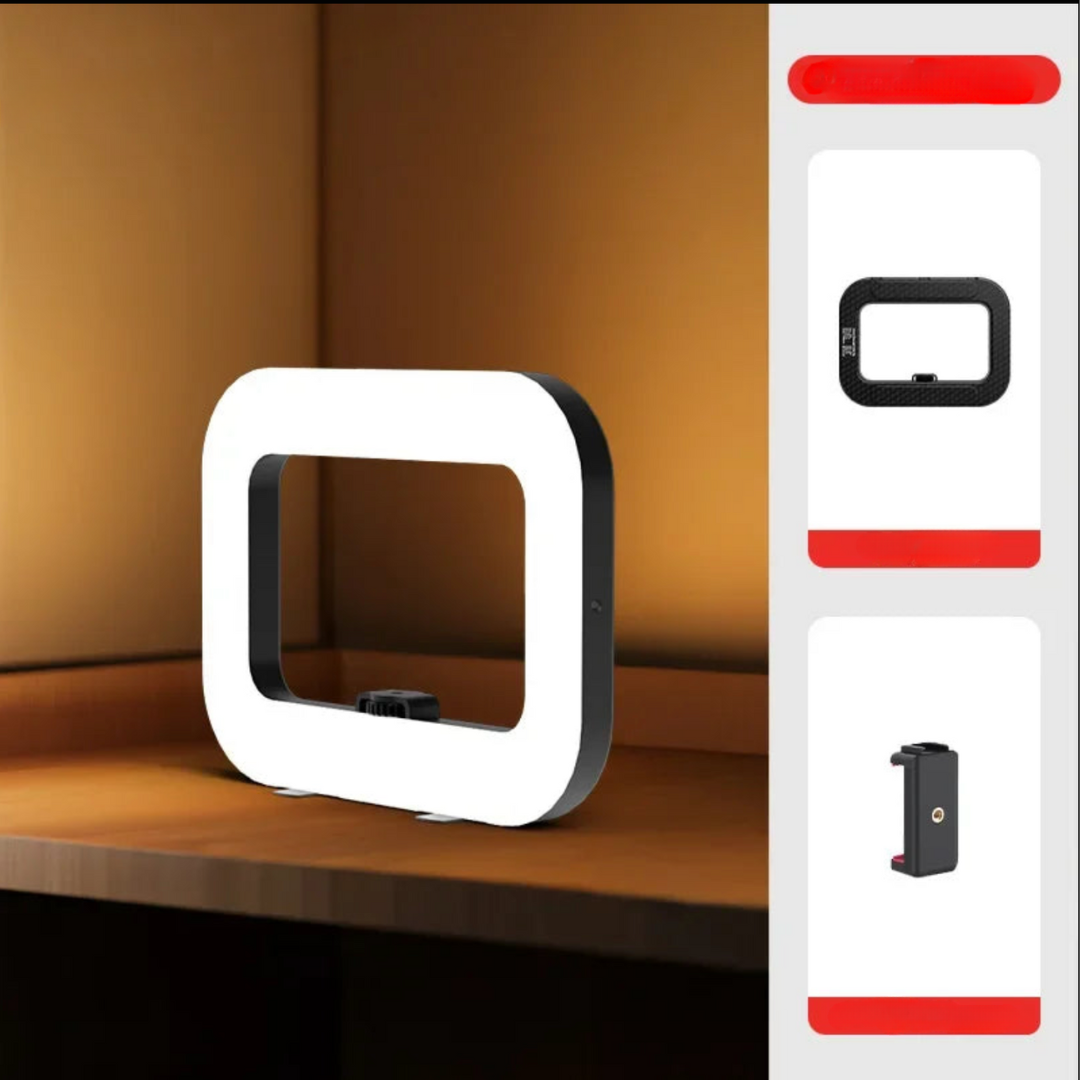 Rechargeable Handheld LED Ring Fill Light For Indoor, Outdoor Mobile Phone Photography, Selfie, Youtube Live