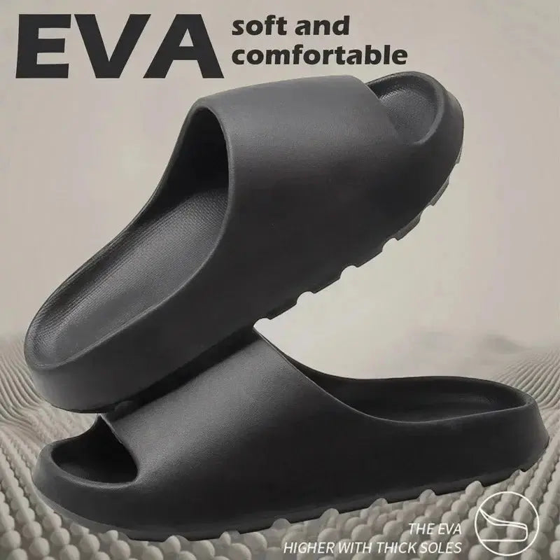Soft Unisex Slippers, Comfortable Non-slip Indoor/Outdoor Slide Sandals with Textured Design, Stylish Footwear