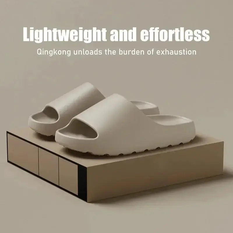 Soft Unisex Slippers, Comfortable Non-slip Indoor/Outdoor Slide Sandals with Textured Design, Stylish Footwear