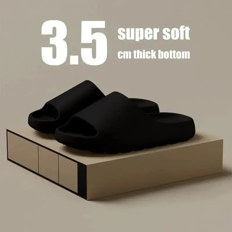 Soft Unisex Slippers, Comfortable Non-slip Indoor/Outdoor Slide Sandals with Textured Design, Stylish Footwear