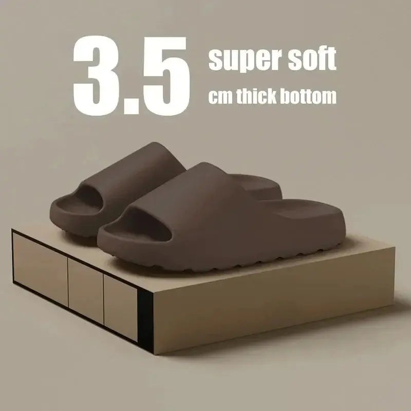 Soft Unisex Slippers, Comfortable Non-slip Indoor/Outdoor Slide Sandals with Textured Design, Stylish Footwear