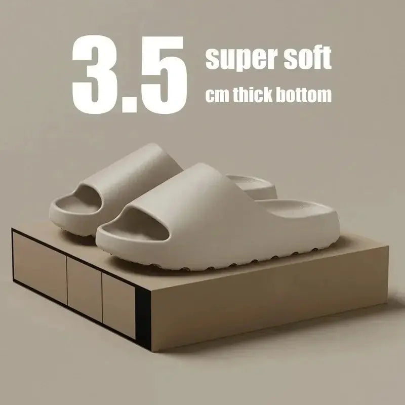 Soft Unisex Slippers, Comfortable Non-slip Indoor/Outdoor Slide Sandals with Textured Design, Stylish Footwear