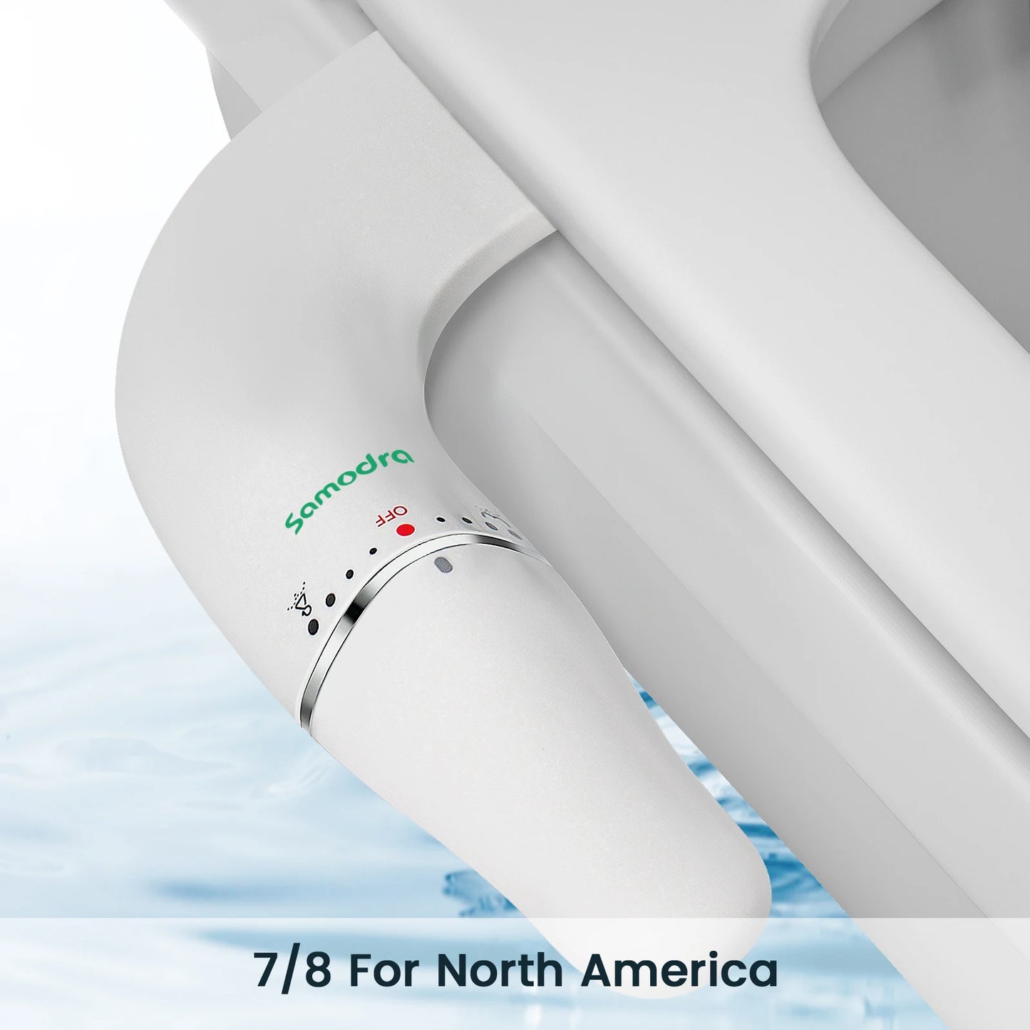 SAMODRA Ultra Slim Bidet Attachment for Toilet Seat - Dual Nozzle