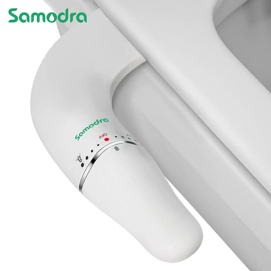 SAMODRA Ultra Slim Bidet Attachment for Toilet Seat - Dual Nozzle