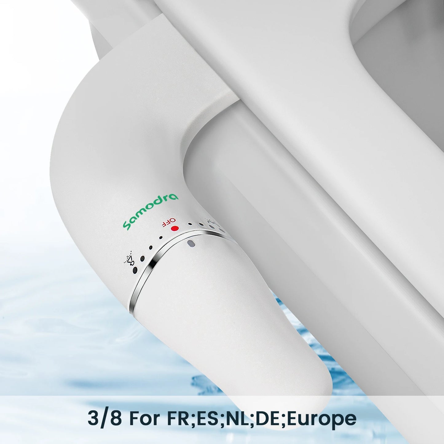 SAMODRA Ultra Slim Bidet Attachment for Toilet Seat - Dual Nozzle