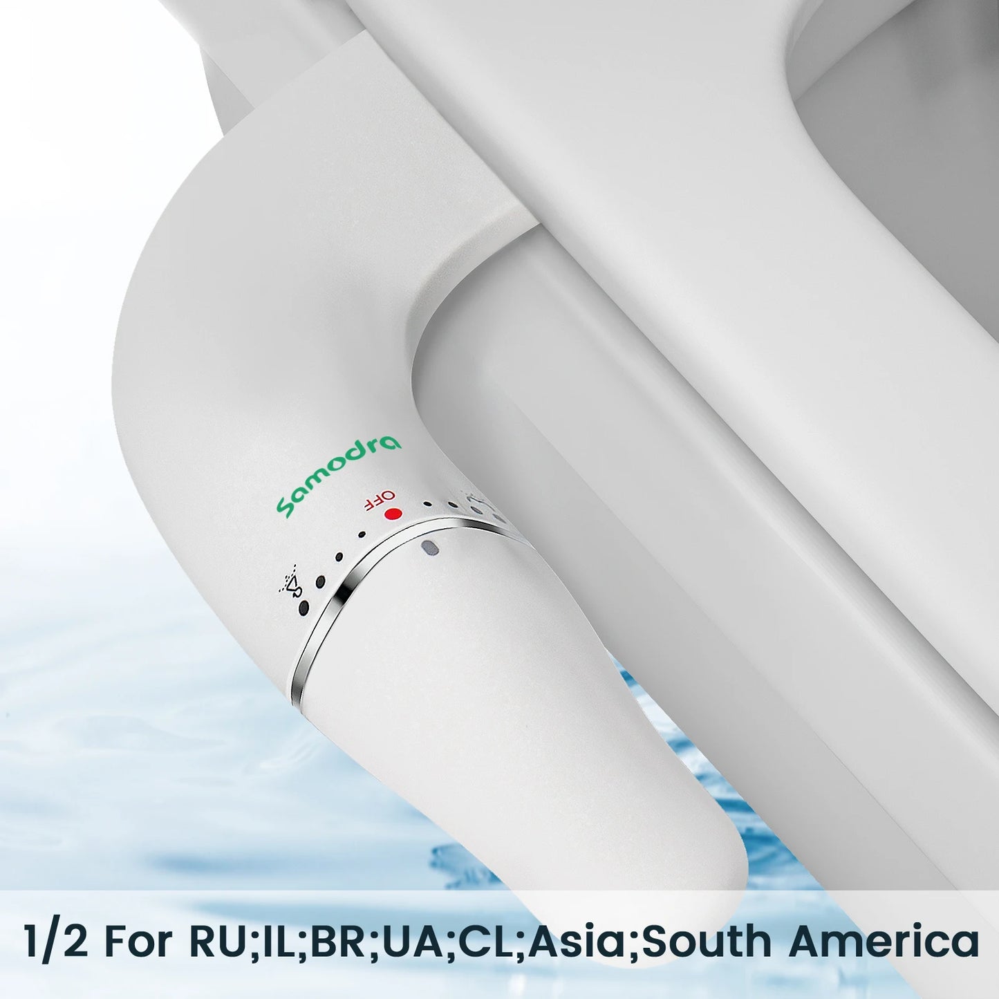 SAMODRA Ultra Slim Bidet Attachment for Toilet Seat - Dual Nozzle
