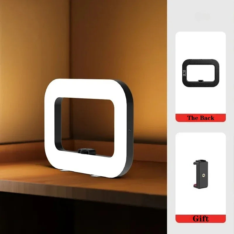 Rechargeable Handheld LED Ring Fill Light For Indoor, Outdoor Mobile Phone Photography, Selfie, Youtube Live