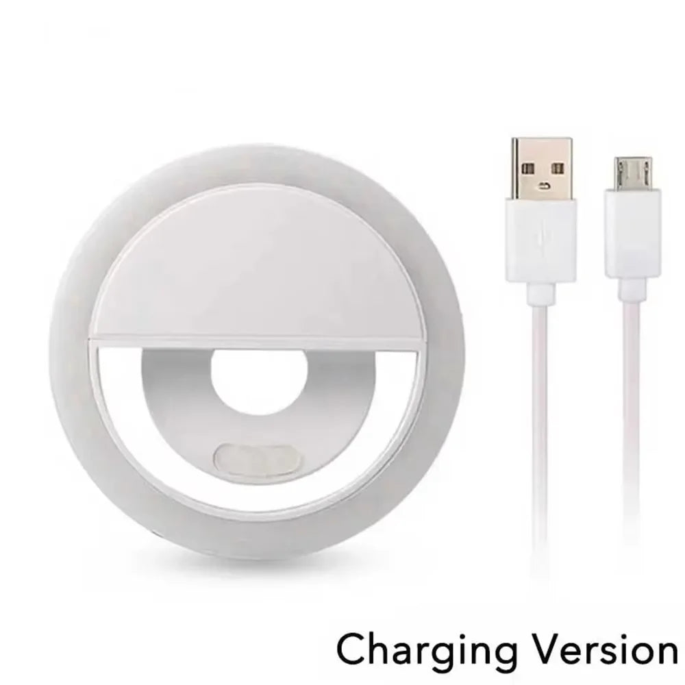 Rechargeable Handheld LED Ring Fill Light For Indoor, Outdoor Mobile Phone Photography, Selfie, Youtube Live