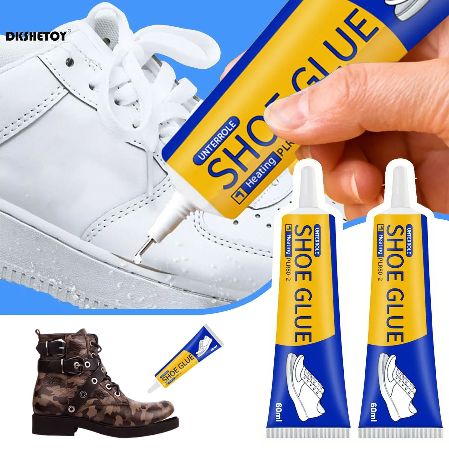 Universal DIY 60ml Waterproof Super Strong Shoe Glues for Sneakers & Leather (2pcs)