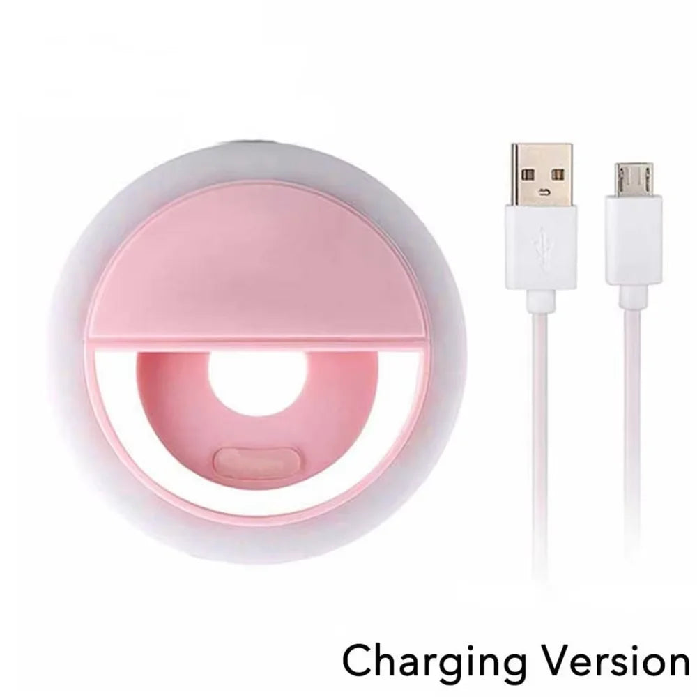 Rechargeable Handheld LED Ring Fill Light For Indoor, Outdoor Mobile Phone Photography, Selfie, Youtube Live