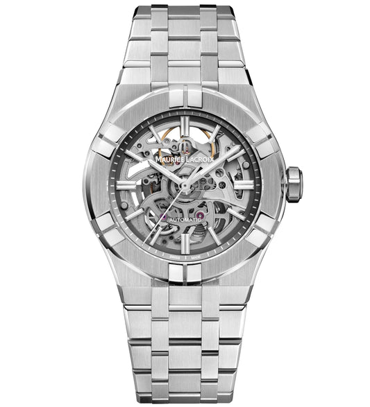 Maurice Lacroix Swiss-Made Aikon Automatic Sketleton 39mm Watch